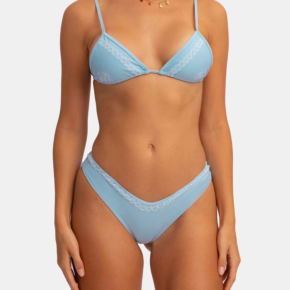 Blackbough Swim Baby Blue Embroidered Bikini Set - Picture 4 of 7